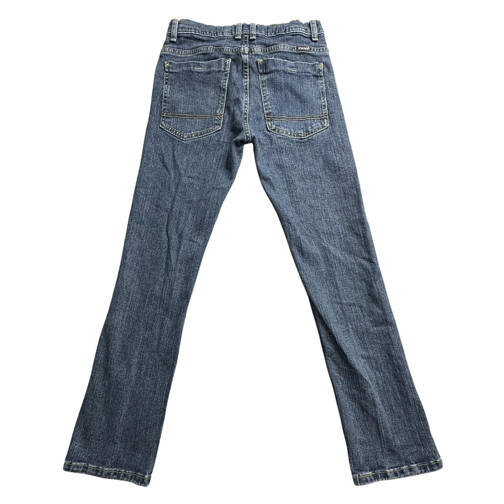 Wrangler Jeans Boys 16 Regular Blue Straight Leg Adjustable Waist Denim Pants